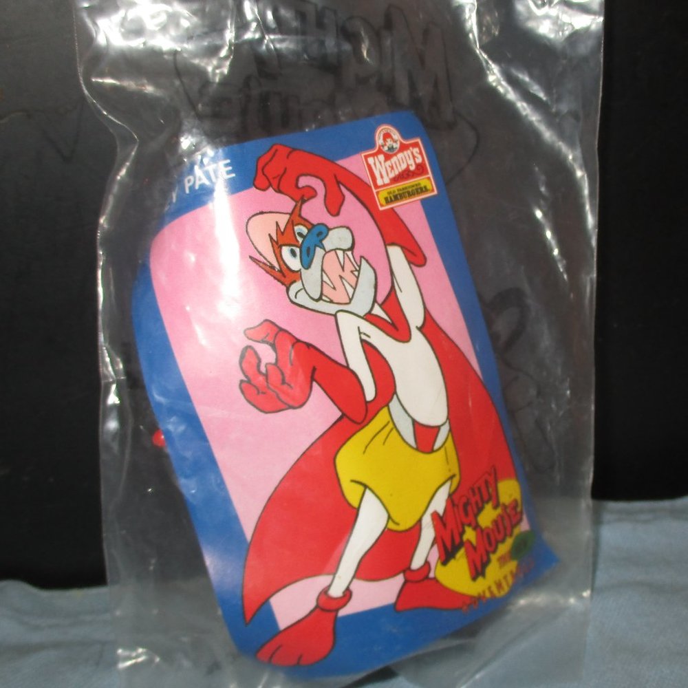 VINTAGE WENDY'S Kid Meal Toy Mighty Mouse Petey Pate 1989 Viacom💖SPECIAL DEAL💖